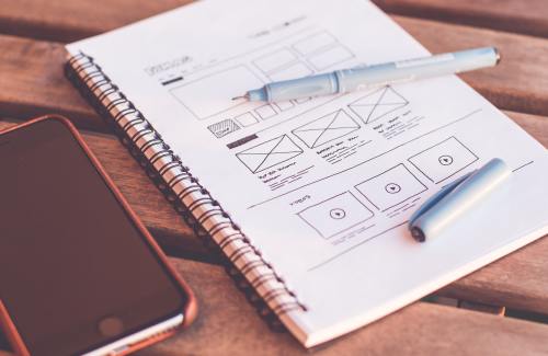Drawing of a website template