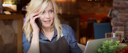 Woman talking on the phone