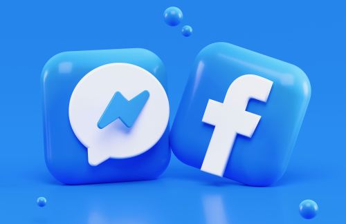 Blue Facebook and Messenger icons