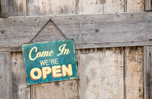 small business storefront entryway